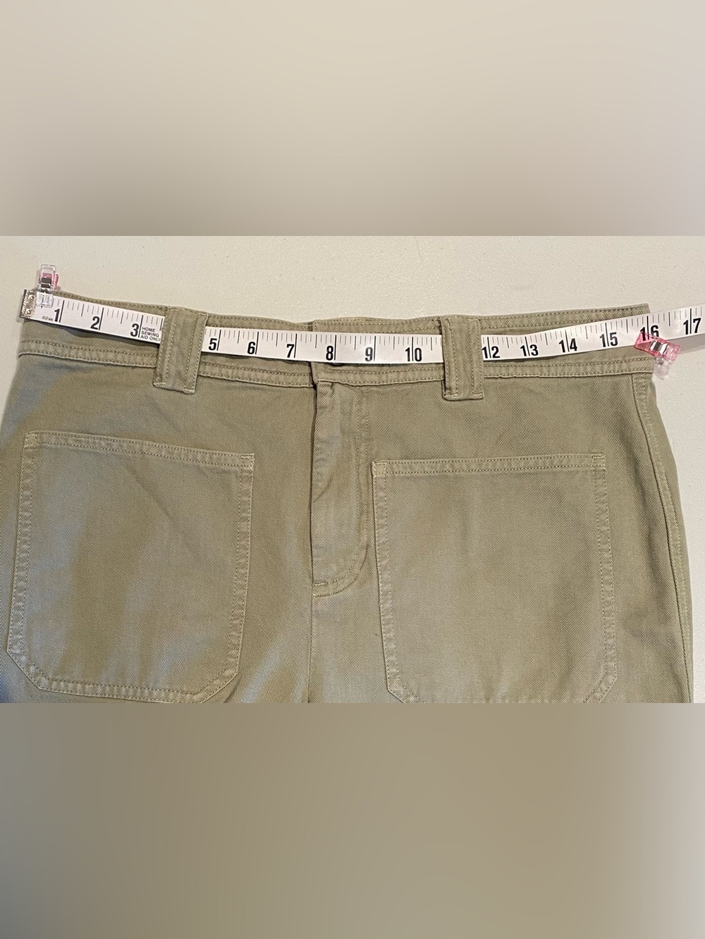 Lauren Ralph Lauren Pleated Cotton Twill Wide-Leg Cargo Pants, size 4 - Picture 7 of 10